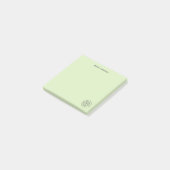 Post-it® Logo simple de papeterie personnelle Pale Green (Incliné)