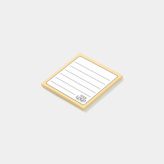 Post-it® Logo simple doré jaune (Incliné)