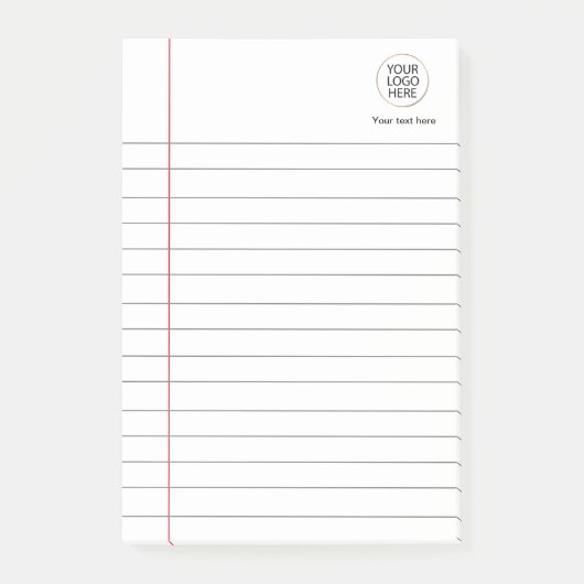 Post-it® Logo Texte Business Linked School Carnet Papier (Devant)