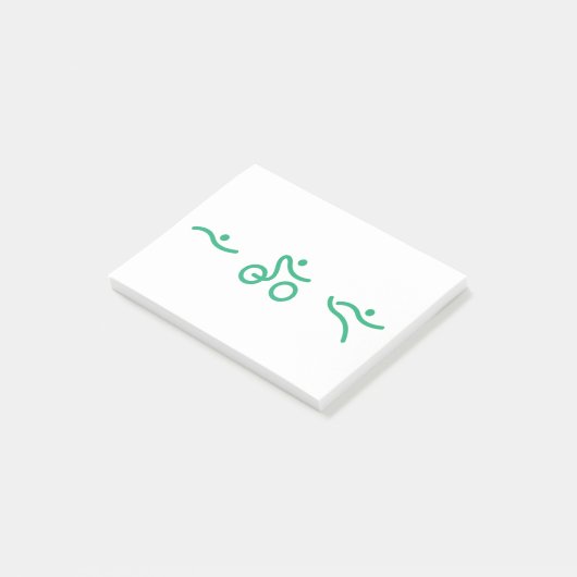Post-it® Logo vert de triathlon (Incliné)