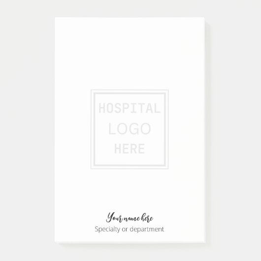 Post-it® Logo Watermark Simple Modern Hospital Clinic (Devant)