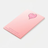 Post-it® Loin ombre coeur rose maman (Incliné)