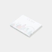 Post-it® Londres, Angleterre| Ligne aérienne rouge, blanche (Incliné)