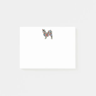 Post-it® Longue Haied Chihuahua Geo Silhouette Plaid