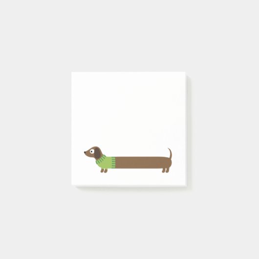 Post-it® Longue illustration mignonne de teckel (Devant)