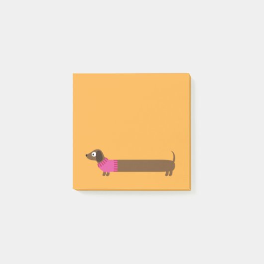 Post-it® Longue illustration mignonne de teckel (Devant)