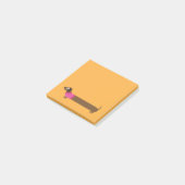Post-it® Longue illustration mignonne de teckel (Incliné)