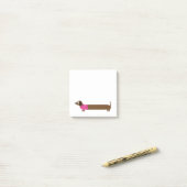 Post-it® Longue illustration mignonne de teckel (Sur un bureau)