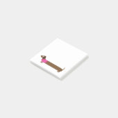 Post-it® Longue illustration mignonne de teckel (Incliné)