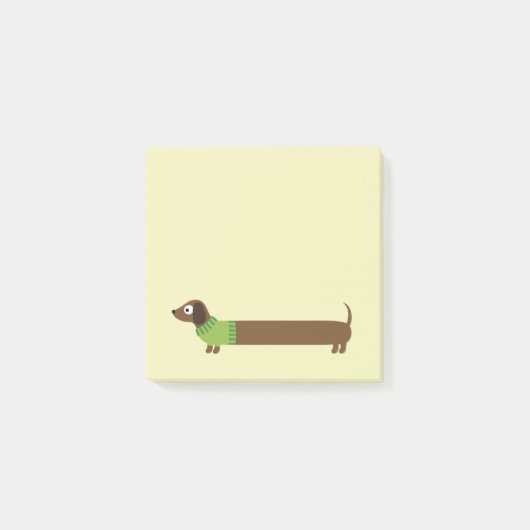 Post-it® Longue illustration mignonne de teckel (Devant)