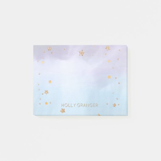 Post-it® L'or bleu pourpre d'aquarelle tient le premier (Devant)