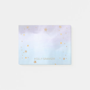 Post-it® L'or bleu pourpre d'aquarelle tient le premier