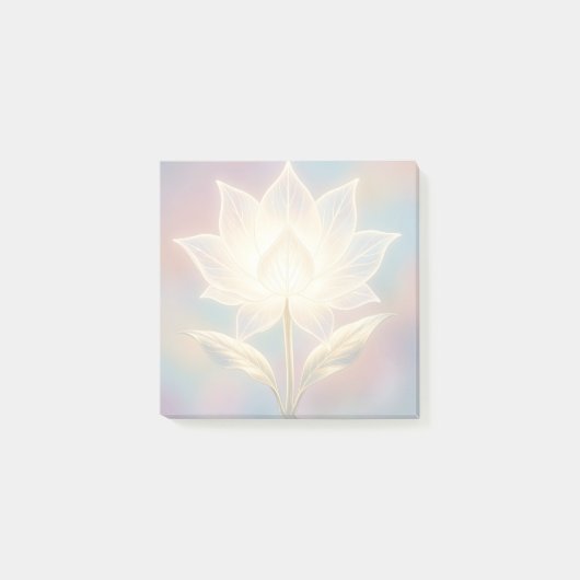 Post-it® Lotus translucide sur fond doux (Devant)