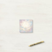 Post-it® Lotus translucide sur fond doux (Sur un bureau)