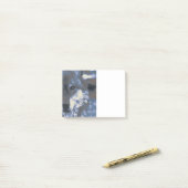 Post-it® Loup, bleu (Sur un bureau)