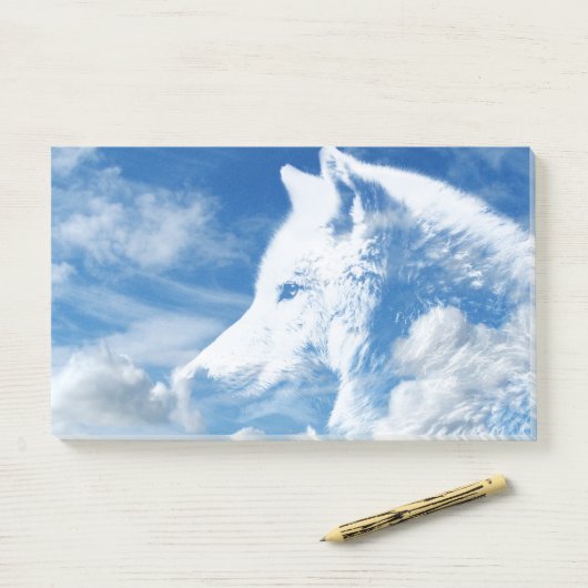 Post-it® Loup de Cloud (Sur un bureau)
