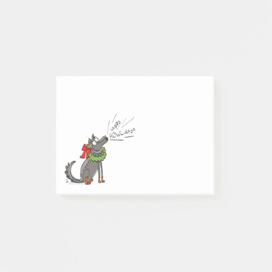 Post-it® Loup Noël Drôle Mignon Enfants (Devant)