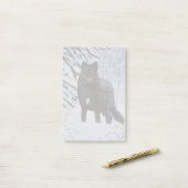 Post-it® Loup noir (Sur un bureau)