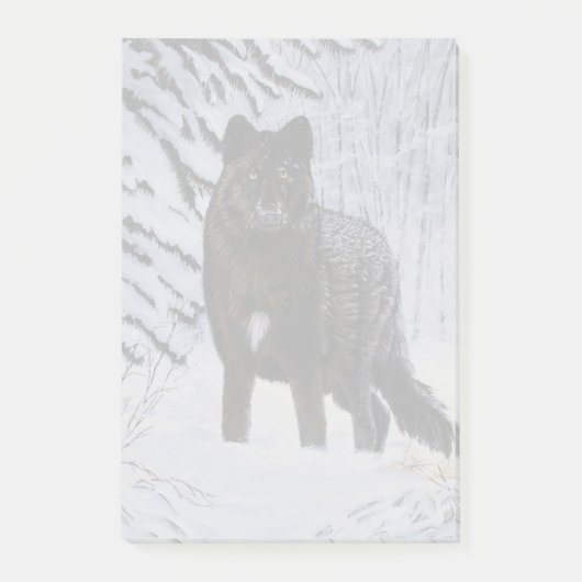 Post-it® Loup noir (Devant)