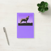 Post-it® Loup qui hurle à la lune au coucher du soleil - Ar (Bureau)