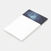 Post-it® Loup sauvage avec de beaux yeux bleus (Incliné)