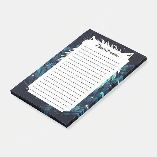 Post-it® Loup sauvage céleste lunaire (Incliné)