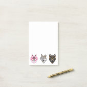 Post-it® Loups (Sur un bureau)