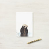 Post-it® Loutre de sourire adorable dans le lac (Sur un bureau)