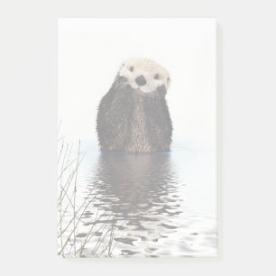 Post-it® Loutre de sourire adorable dans le lac