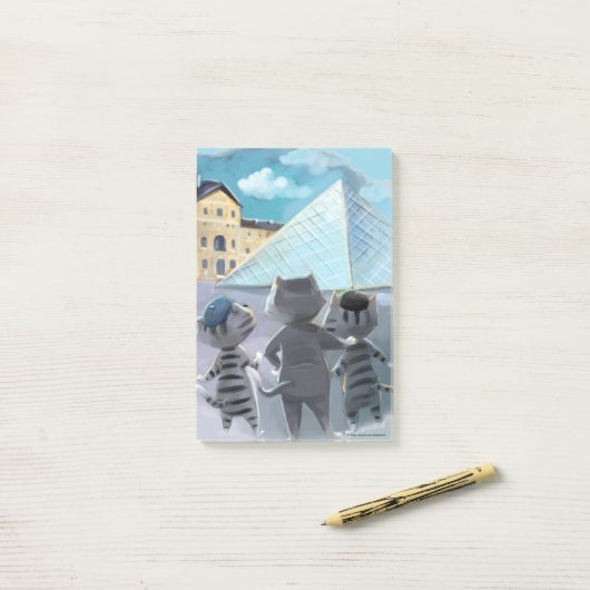 Post-it® Louvre Notes 4" x 6" (Sur un bureau)