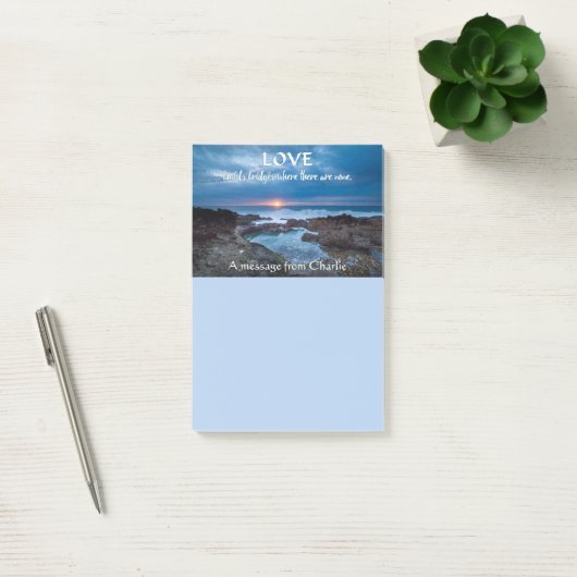 Post-it® Love Builds Bridges Notes post-it personnalisées (Bureau)