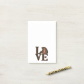 Post-it® LOVE Chocolate Drop Candy Valentine Post Son (Sur un bureau)