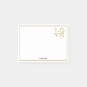 Post-it® LOVE Graphic Text - Faux Gold (Devant)