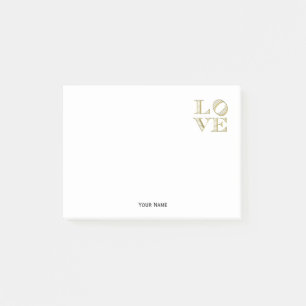 Post-it® LOVE Graphic Text - Faux Gold