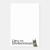 Post-it® Love My Doberman Post-It Notes (Devant)