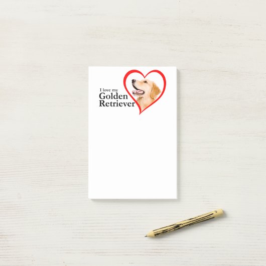 Post-it® Love My Golden Post-It Notes (Sur un bureau)