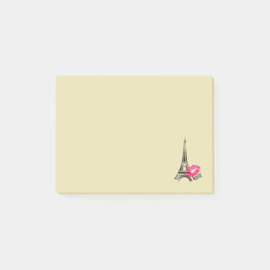 Post-it® Love Paris avec la tour Eiffel Illustration (Devant)
