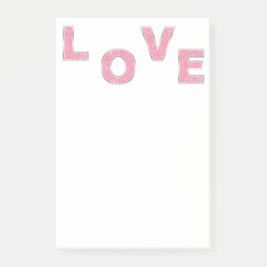 Post-it® Love Parties scintillant rose (Devant)