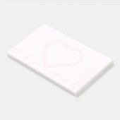 Post-it® Love Post it Notes avec Coeur et texte Je t'aime (Incliné)