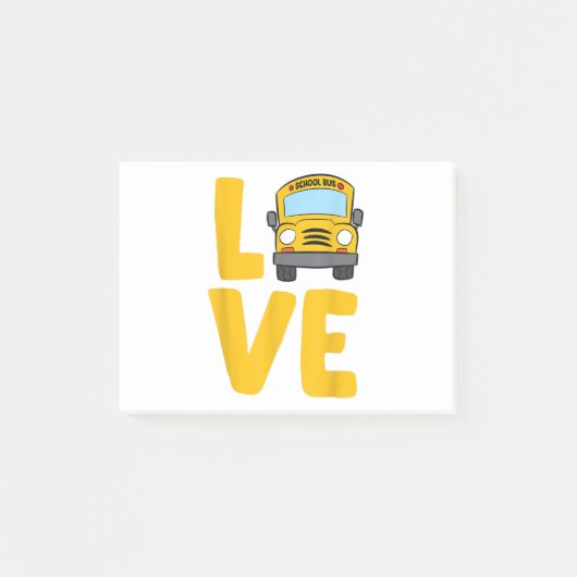 Post-it® Love School Bus Driver Schoolbus Busdriver (Devant)