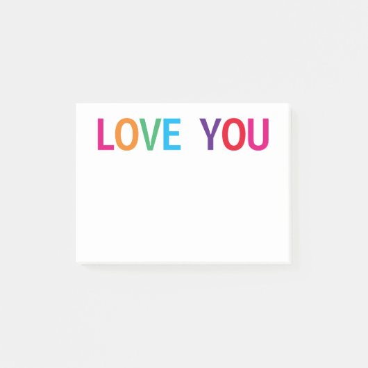 Post-it® Love You Bright Multicolore 4 x 3 (Devant)