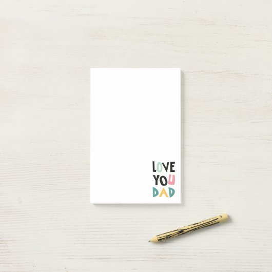 Post-it® Love You Dad Notes (Sur un bureau)