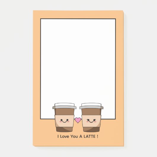 Post-it® Love You Latte Coffee (Devant)