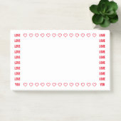 Post-it® Love You Red Hearts Romantic Note Modèle (Bureau)