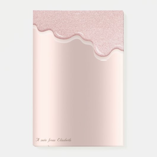 Post-it® Lovely Chic Elegant Rose Gold Parties scintillant  (Devant)