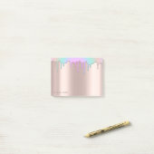 Post-it® Lovely Elegant Rainbow Drivers Rose Gold (Sur un bureau)