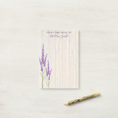 Post-it® Lovely Lavender Botanical | Personnalisé (Sur un bureau)