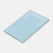 Post-it (lrg) - Diamants entrelacés en bleu (Incliné)