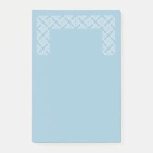 Post-it (lrg) - Diamants entrelacés en bleu