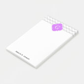 Post-it® Lt Grey What Chevron Lilac Quatrefoil Monogramme (Incliné)